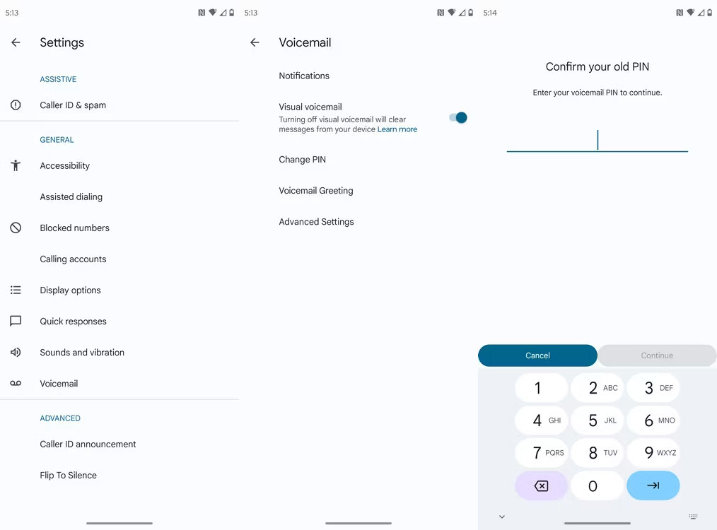 Thay đổi mật khẩu Voicemail trên Android
