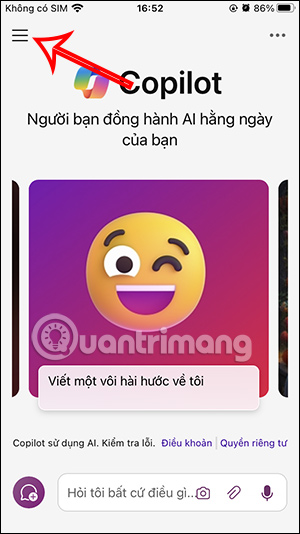Tùy chọn Copilot điện thoại