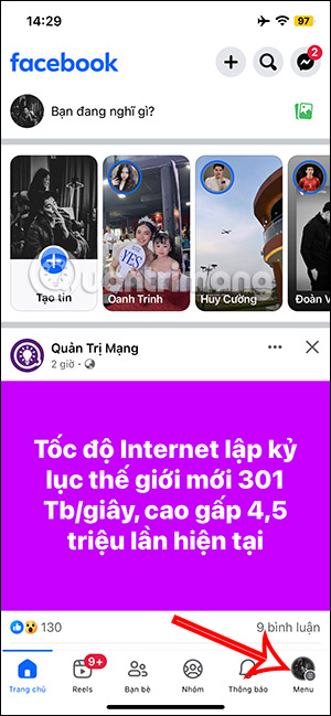 Tùy chỉnh Facebook