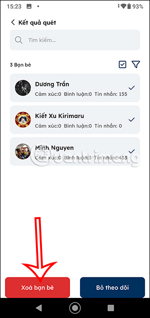 Xóa bạn bè trên MonokaiToolkit