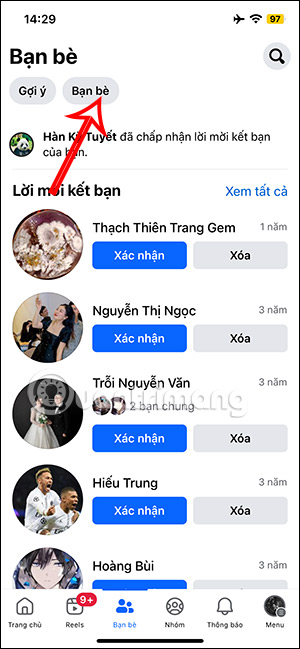 Bạn bè trên Facebook