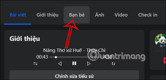 Bạn bè Facebook trên máy tính