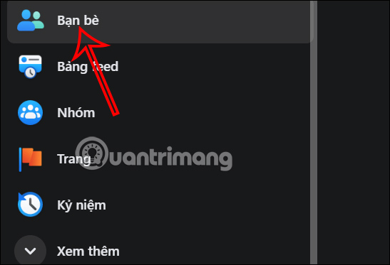 Danh sách bạn bè trên Facebook 