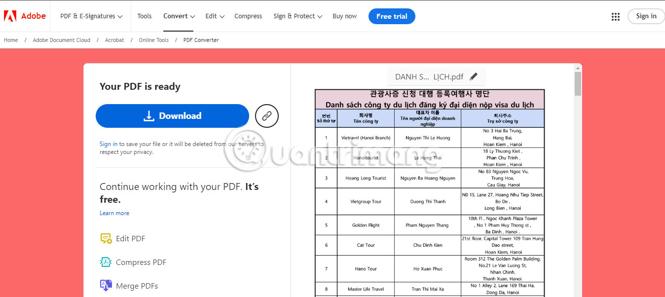 Giao diện Total PDF Converter