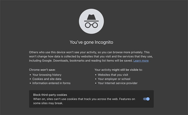 Chế độ ẩn danh - incognito mode