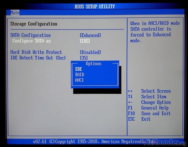Tùy chọn SSD trong Windows BIOS