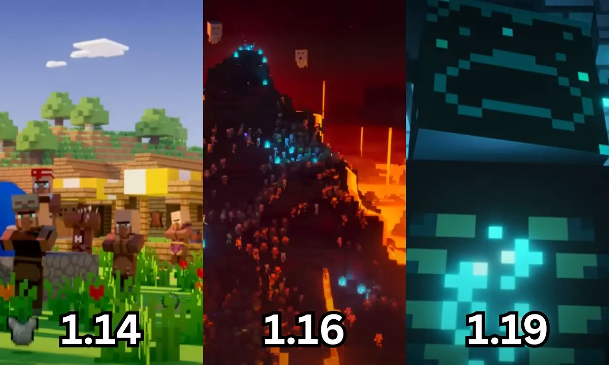 Các phần của trailer cập nhật Minecraft chính thức