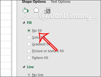 Loại bỏ nền Text box trong Excel