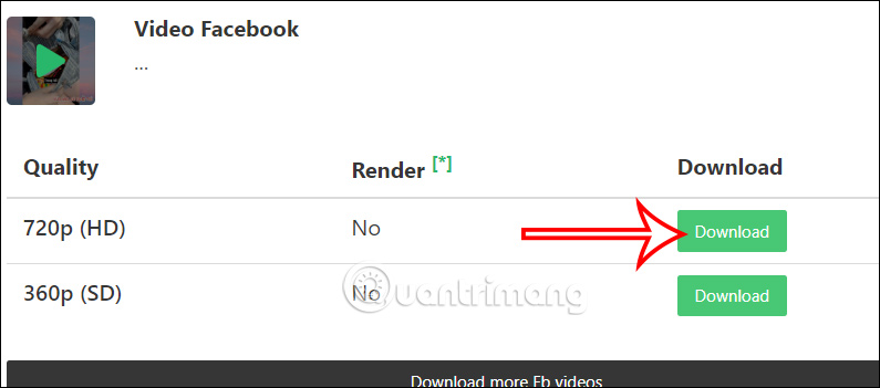 Tải video Facebook trên Snapsave