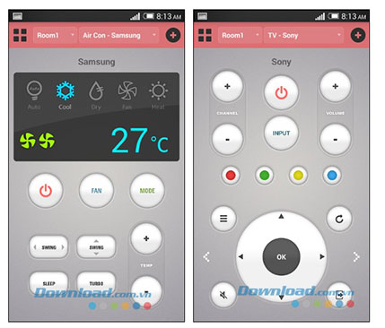 Ứng dụng ASmart Remote IR dành cho Android