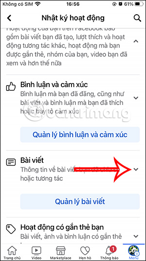 Xem lịch sử hoạt động Bài viết Facebook