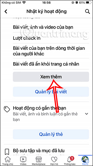 Mở rộng lịch sử bài viết Facebook