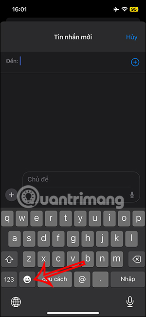 Mở biểu tượng cảm xúc trên iPhone