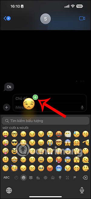 Chọn biểu tượng cảm xúc bạn muốn gửi