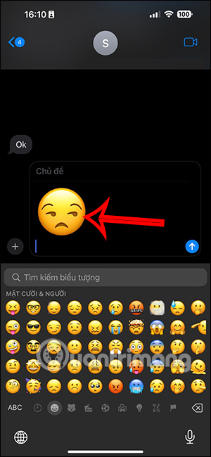 Phóng to biểu tượng cảm xúc