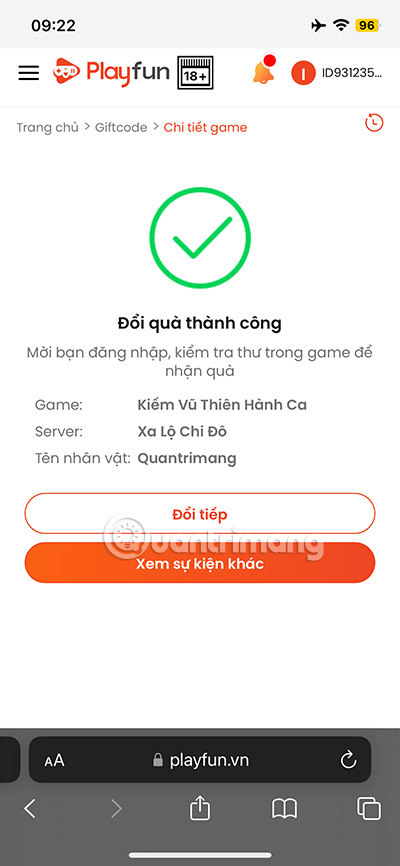 giftcode cho sản phẩm mới tốt nhất