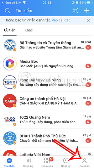 Tài khoản Zalo