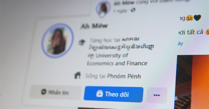 Facebook hiển thị thông tin người lạ