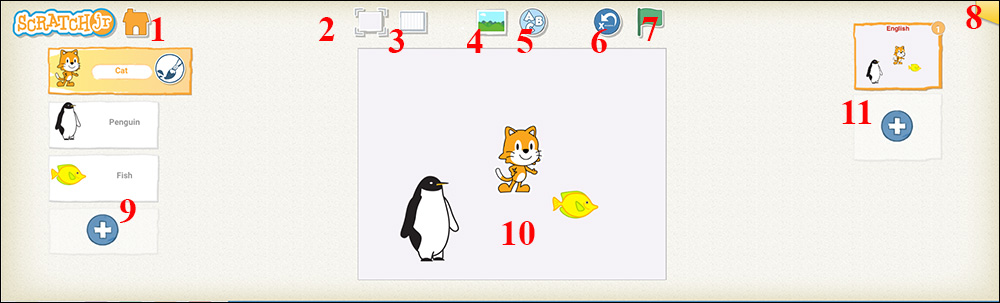 Giao diện ScratchJR