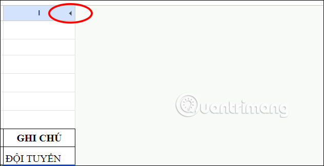 Ẩn cột trong Google Trang tính