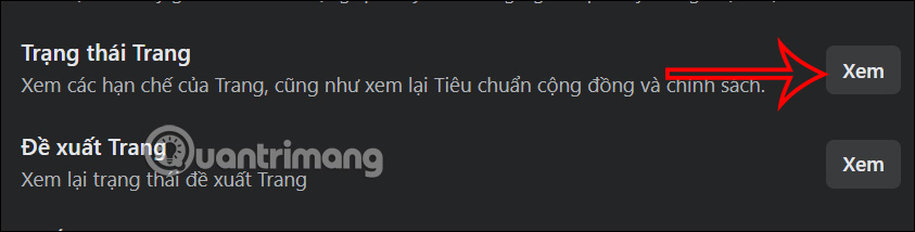 Xem trạng thái Trang Facebook