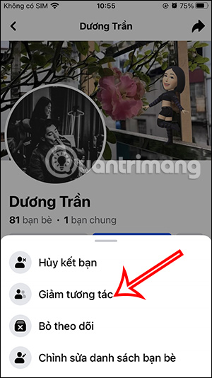 Giảm tương tác trên Facebook