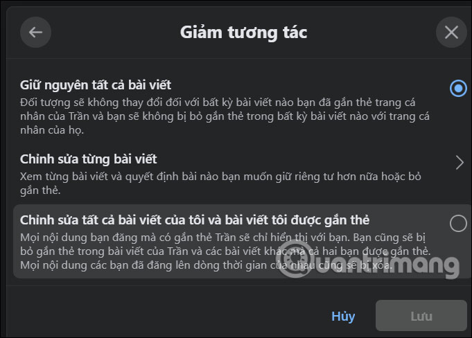 Chỉnh sửa người xem bài viết cũ trên Facebook 