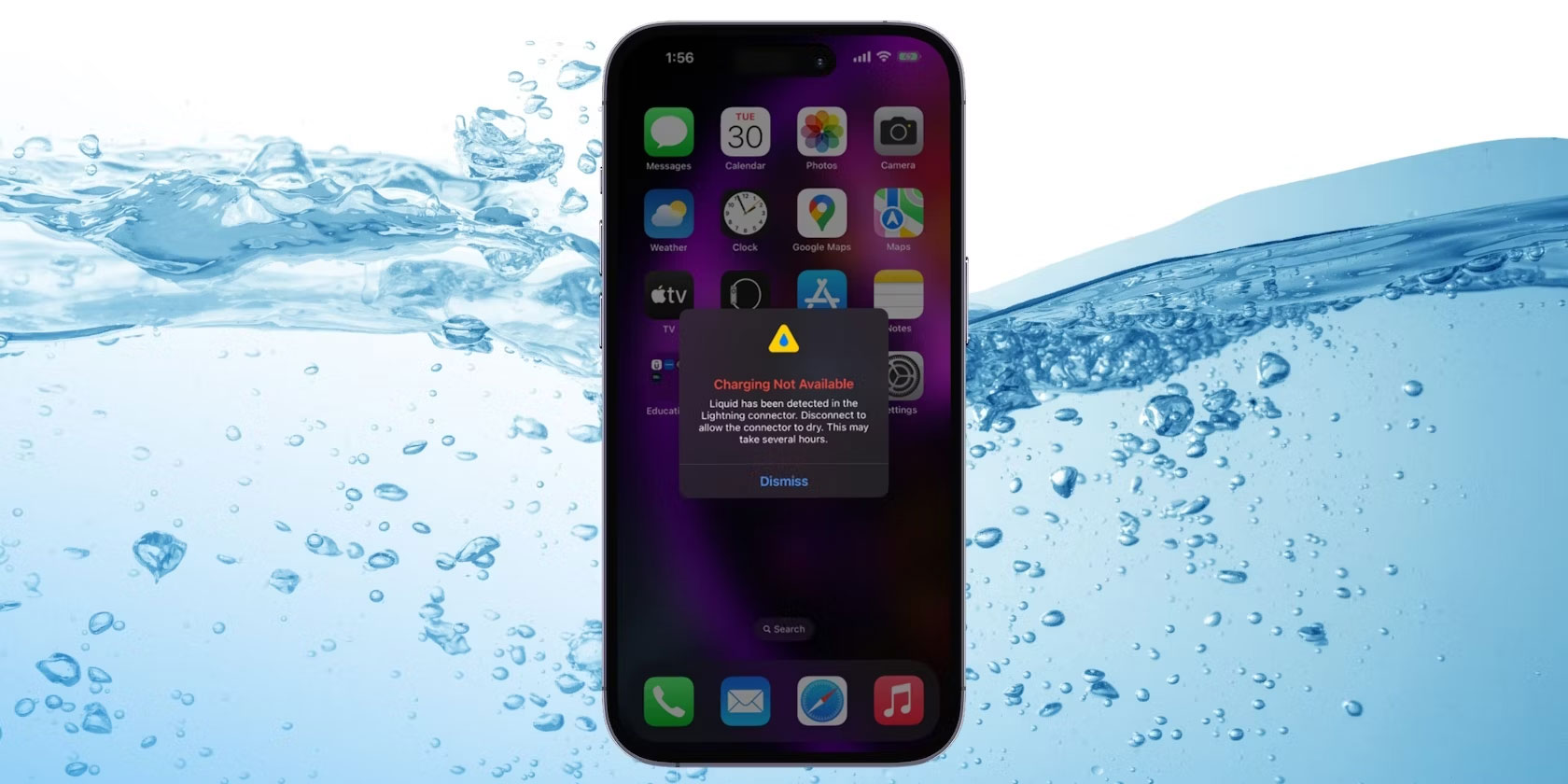 iPhone báo lỗi không sạc được