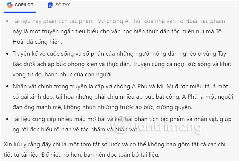 Nội dung tổng hợp tài liệu trên Copilot
