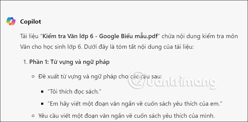 Tổng hợp tài liệu PDF trên Copilot