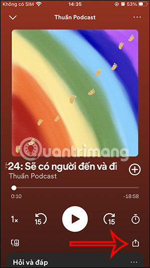 Chia sẻ podcast Spotify