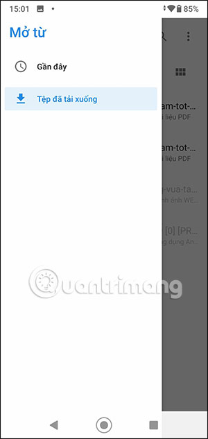 Tìm tập tin muốn gửi
