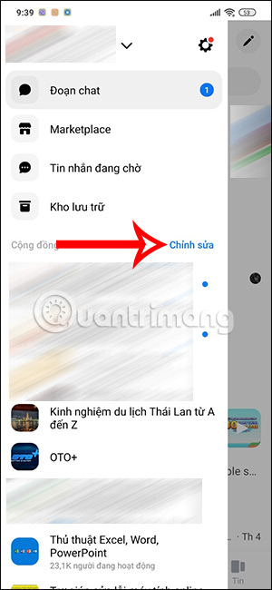 Chỉnh sửa danh sách cộng đồng Messenger