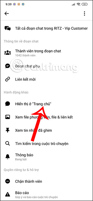 Hiển thị cuộc trò chuyện của cộng đồng Messenger từ danh sách trò chuyện 