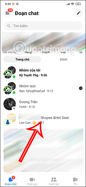 Đoạn chat cộng đồng Messenger muốn ẩn