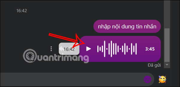 Gửi clip âm thanh trên Messenger máy tính