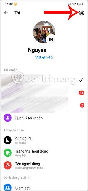 Mã QR Messenger 