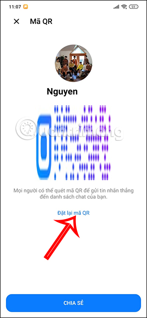 Mã QR Messenger tài khoản của bạn