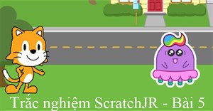 Trắc nghiệm ScratchJR - Bài 5: Ôn tập câu lệnh