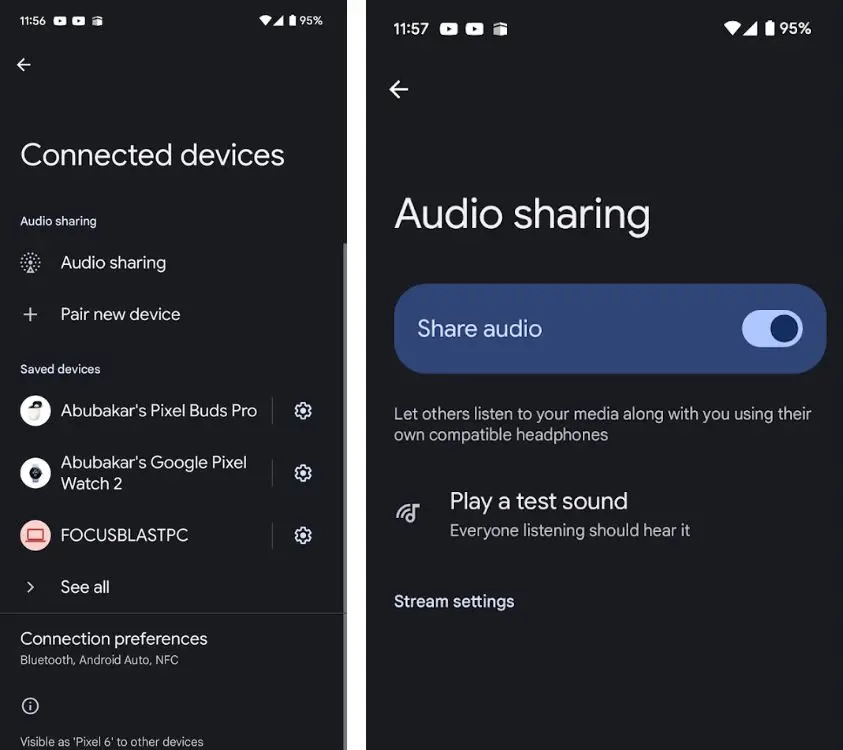 Audio Sharing trong  Android 15