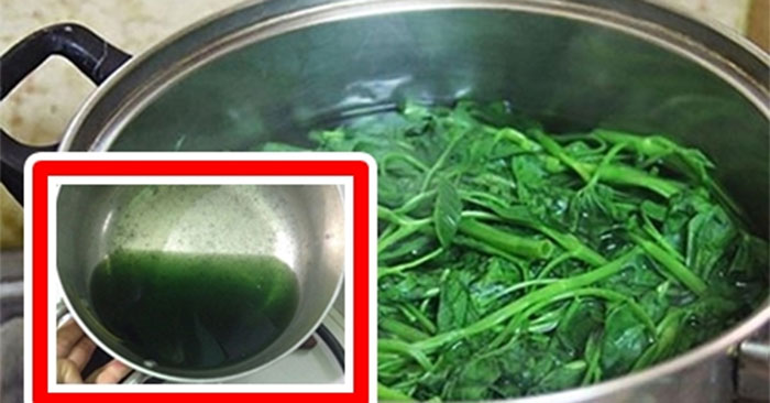 Nước luộc rau có màu xanh đậm