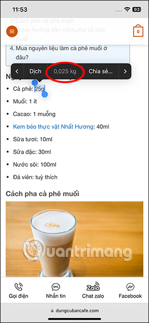 Đổi đơn vị trên iPhone 