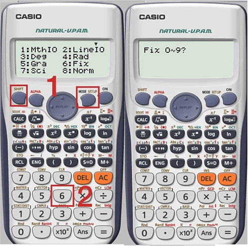 Cách làm tròn số trên máy tính Casio FX 570