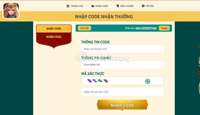 mã thiên thần ánh sáng thánh