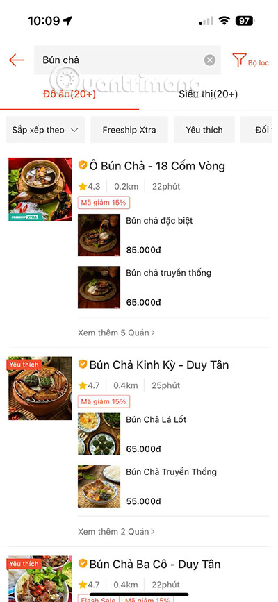 Nhà hàng bạn mang đến cho tôi là gần đây nhất