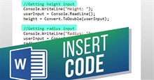 Hướng dẫn chèn code trong Word