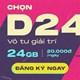 Hướng dẫn đăng ký D24 MobiFone nhận ngay 24GB chỉ 10.000đ