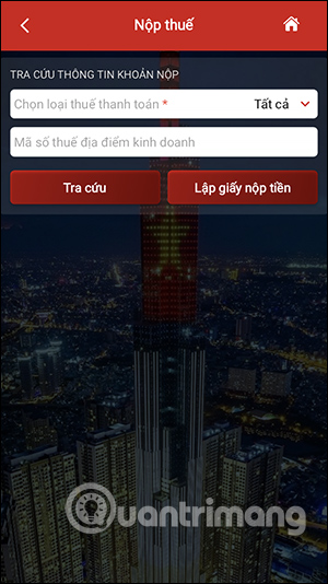 Nộp thuế trên eTax Mobile