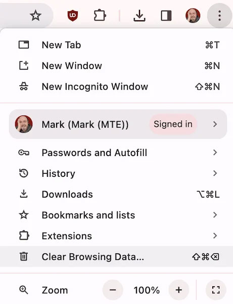 Xóa cache trình duyệt Chrome