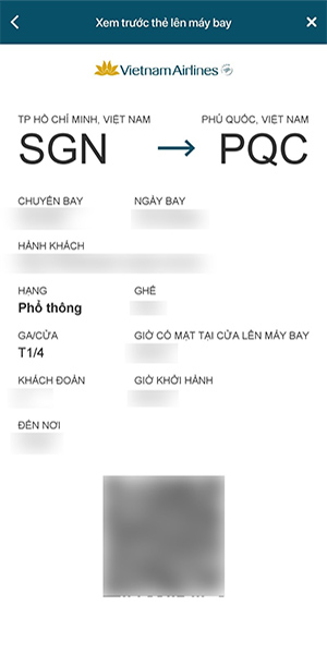 Thông tin check in Vietnam Airline